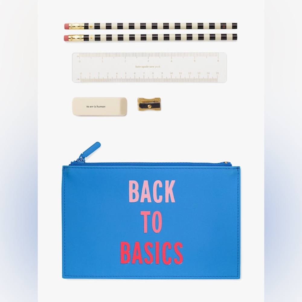 NWT Kate Spade Back To Basics Pencil Bag
